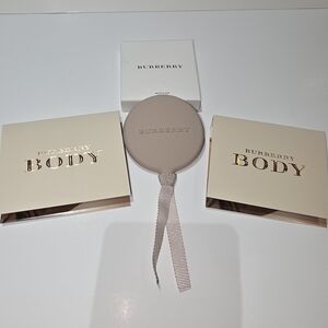Burberry Small Compact Mirror And Two Burberry Samples